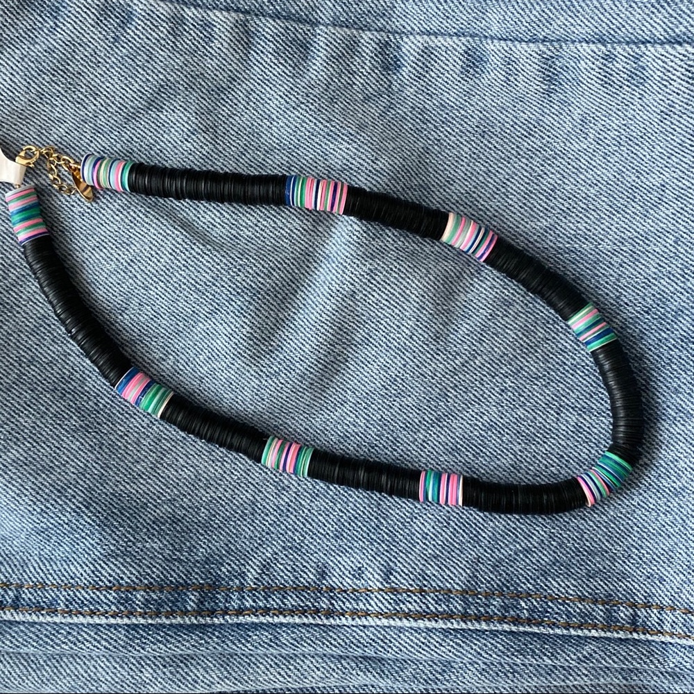 vinyl desk beads necklace brand new